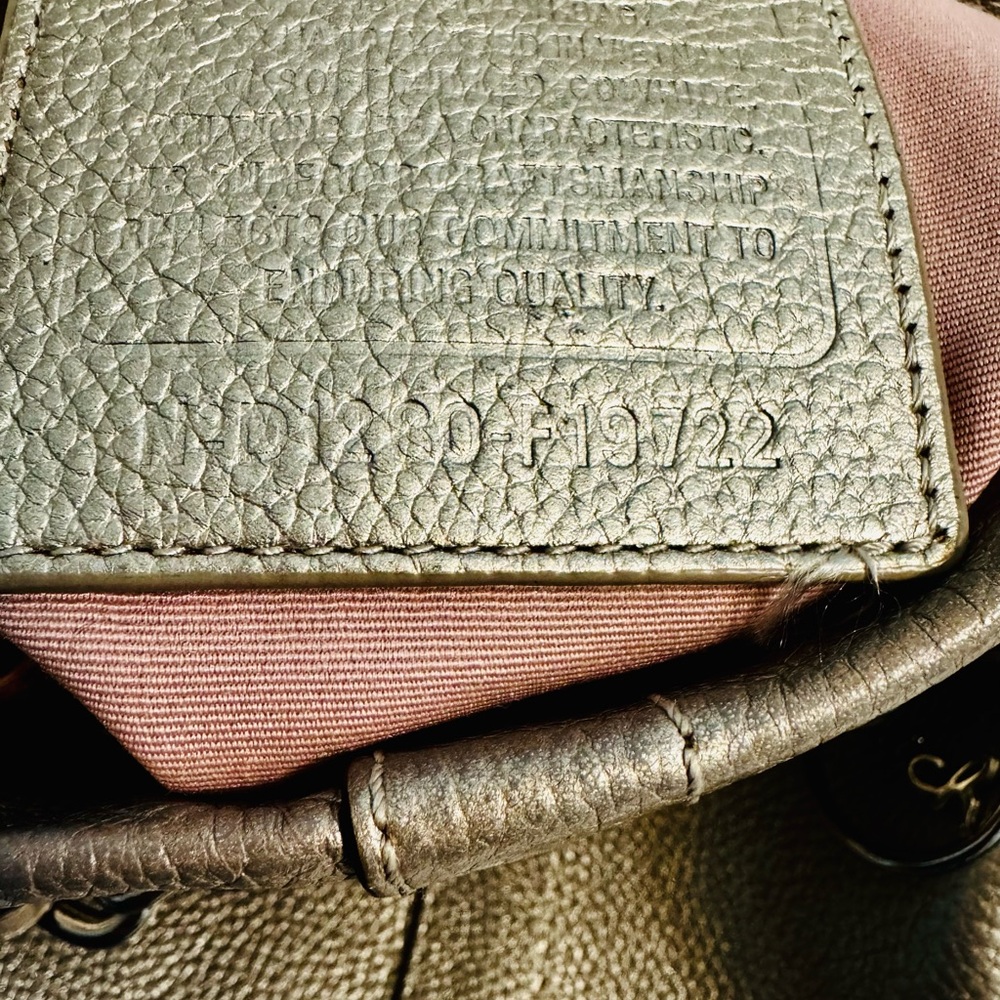 Coach Metallic Leather Shoulder Bag with Chain Detail - Picture 14 of 14